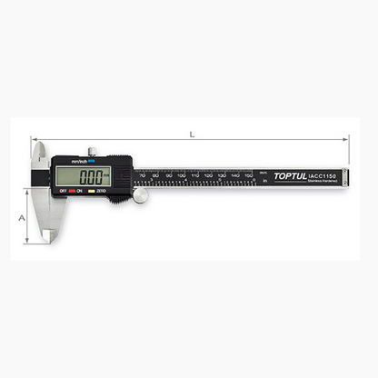 TOPTUL Digital Vernier Caliper - 6"