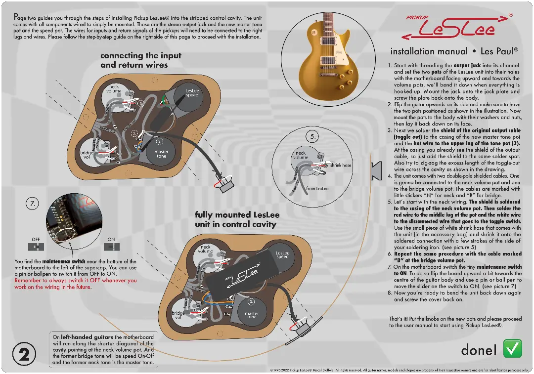 Pickup Leslee for Les Paul