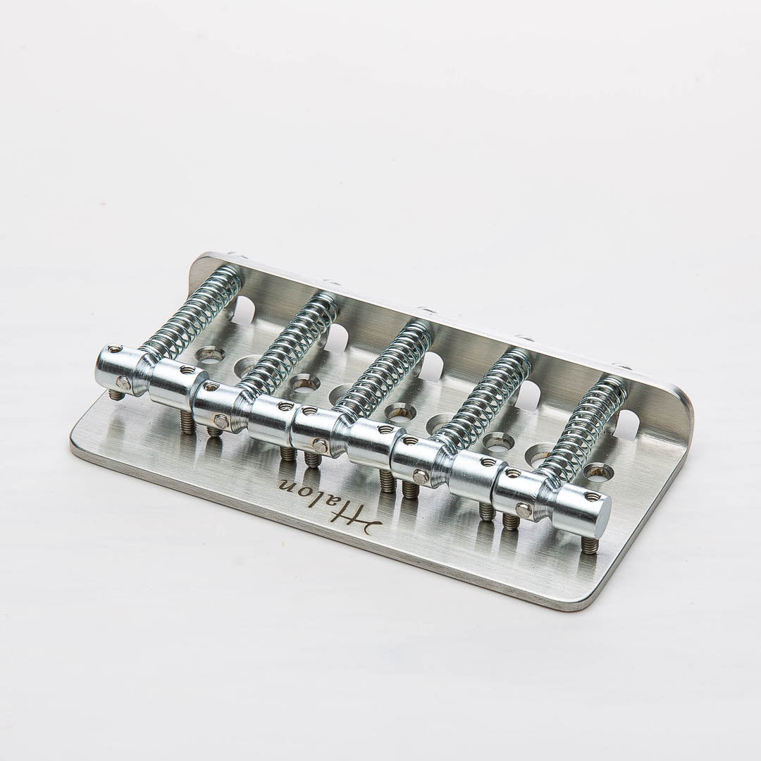 Halon - Full Steel 5 String Bass bridge - Stainless/Satin