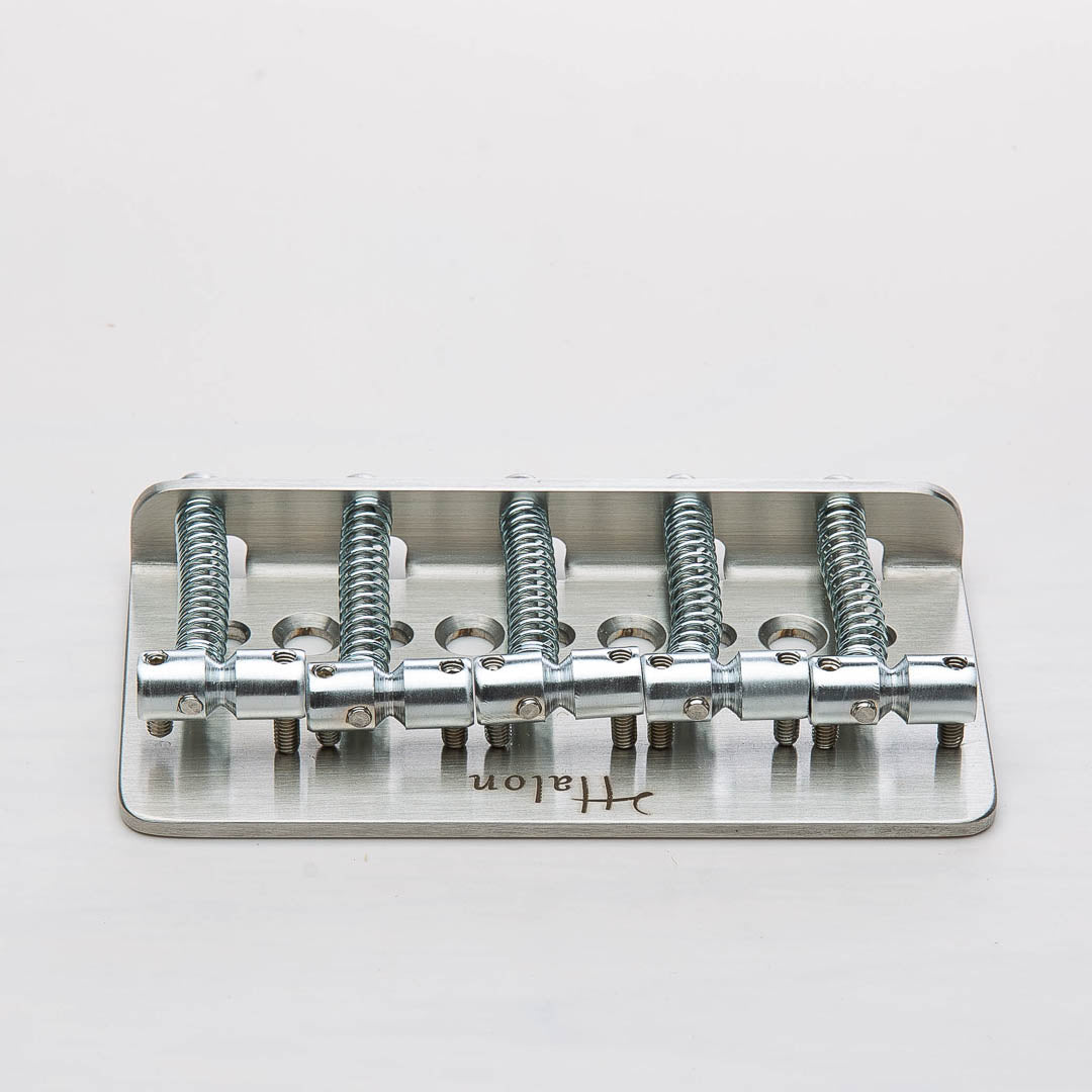 Halon - Full Steel 5 String Bass bridge - Stainless/Satin