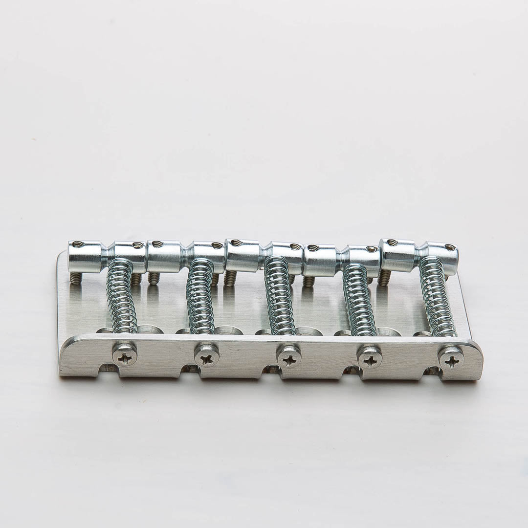 Halon - Full Steel 5 String Bass bridge - Stainless/Satin