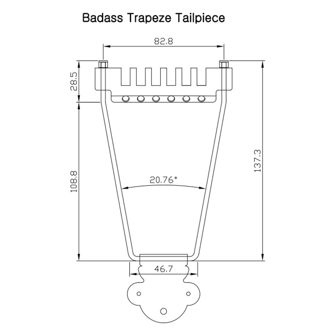 Leo Quan Badass FTT™ Fine Tuner Trapeze Tailpiece, Nickel