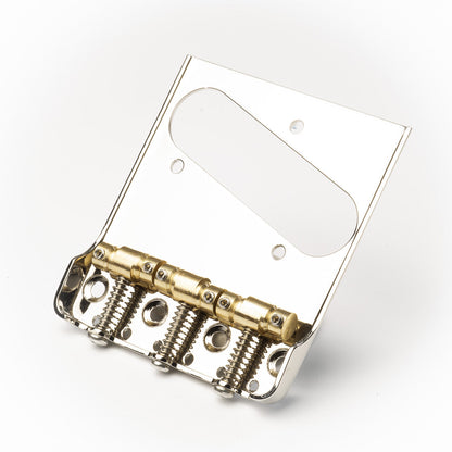 Allparts Telecaster® Bridge with Advanced Plating Compensated Saddles for use with Bigsby®