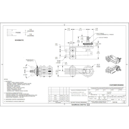 EP-4365-000 Switchcraft Right Angle Toggle