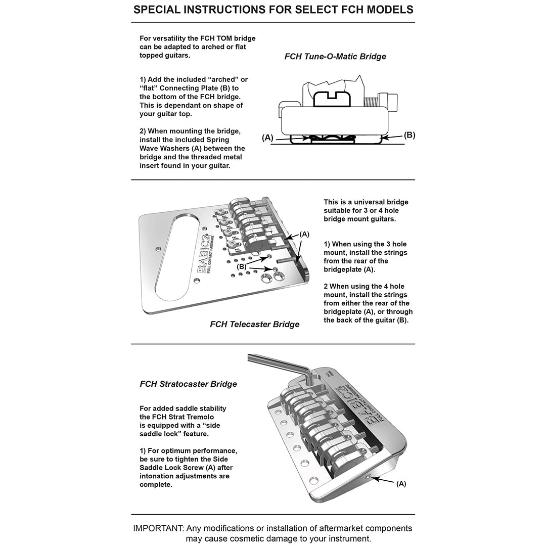 TB-3552-010 - Babicz Full Contact FCH BFG TELE STYLE HUMBUCKER TOP LOAD