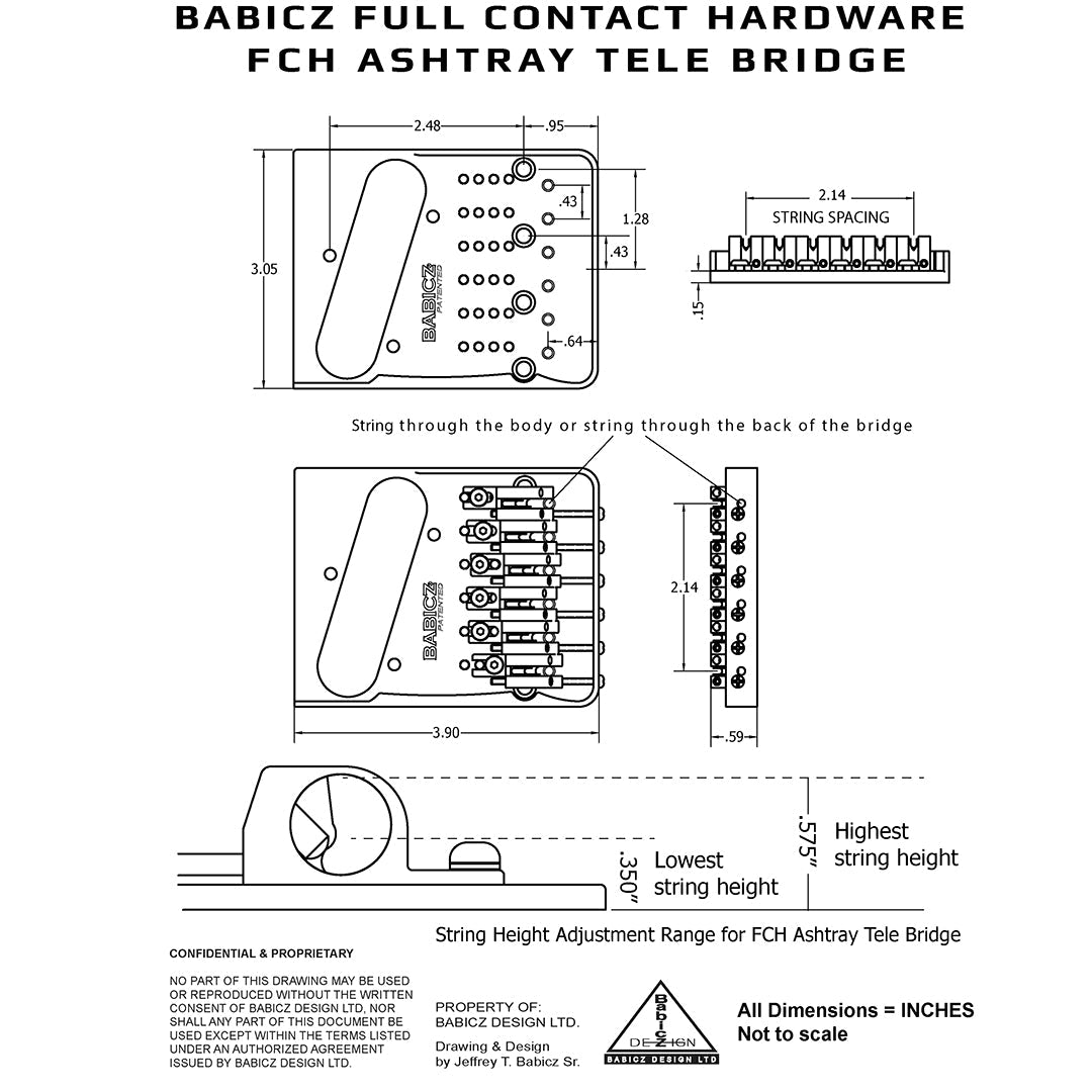 TB-3560-001 - Babicz Full Contact FCH ASHTRAY TELECASTER