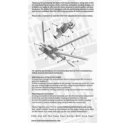 SB-3543-010 - Babicz Full Contact Babicz FCH Z Series 6 Hole Strat Tremolo Narrow