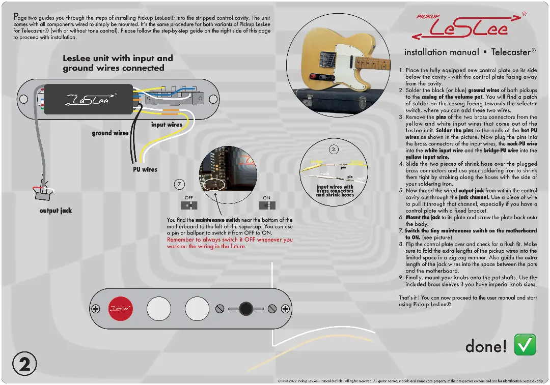 Pickup Leslee for Telecaster