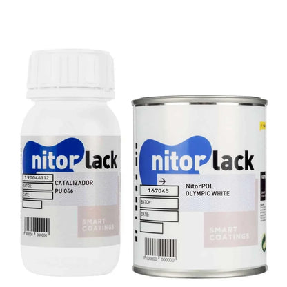 Nitorlack Olympic White Polyurethane 500ml Can (includes catalyst)