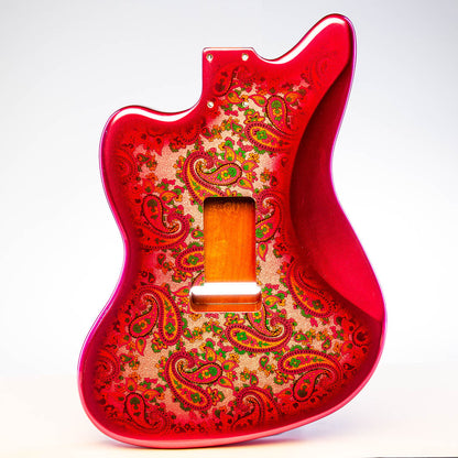 Primo Replacement Jazzmaster Body - Strat Trem - Pink Paisley