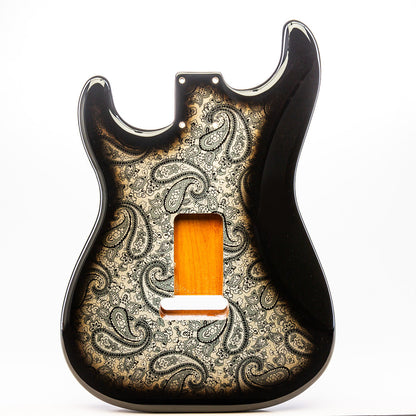 Primo Replacement Strat Body - Black Paisley