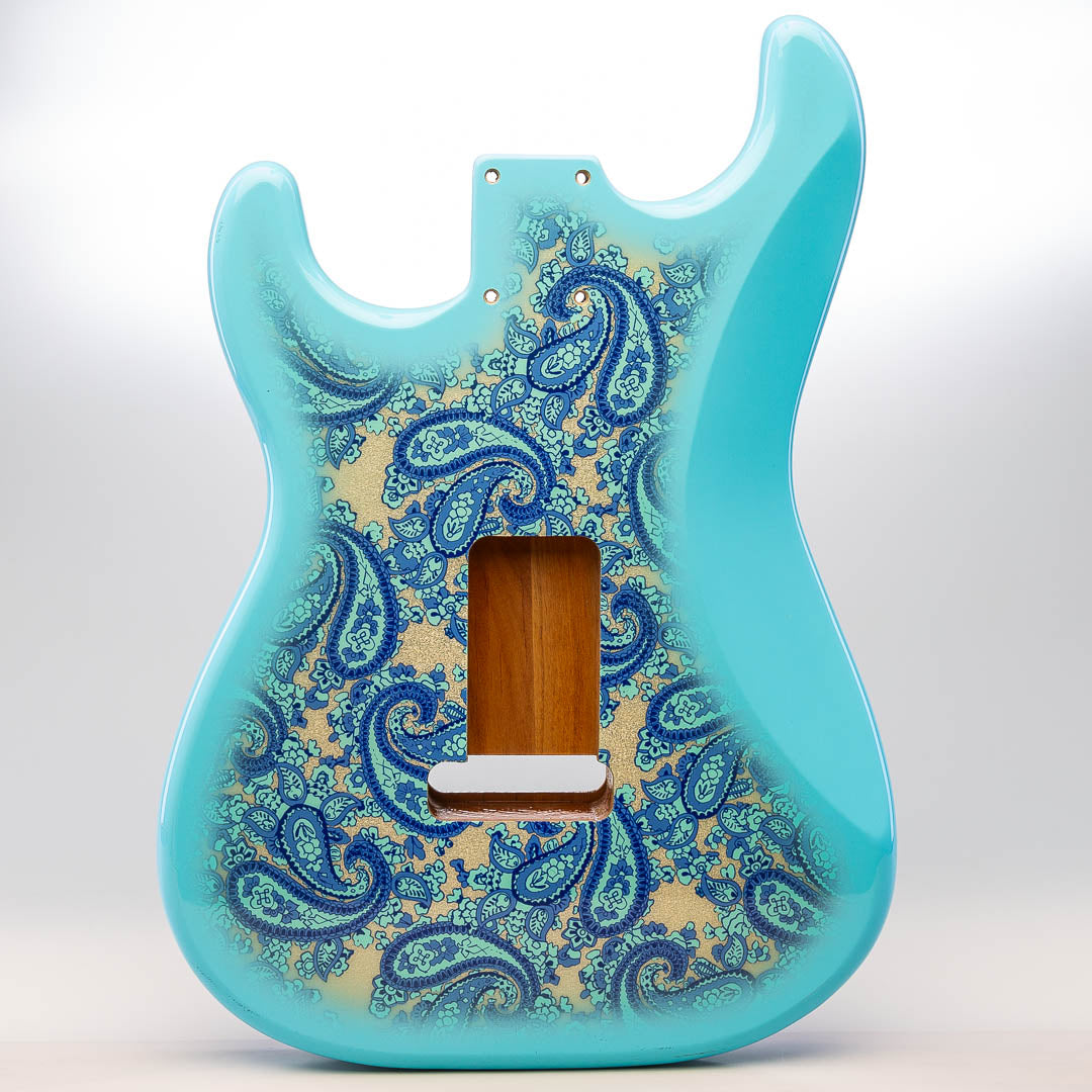 Primo Replacement Strat Body - Blue Paisley