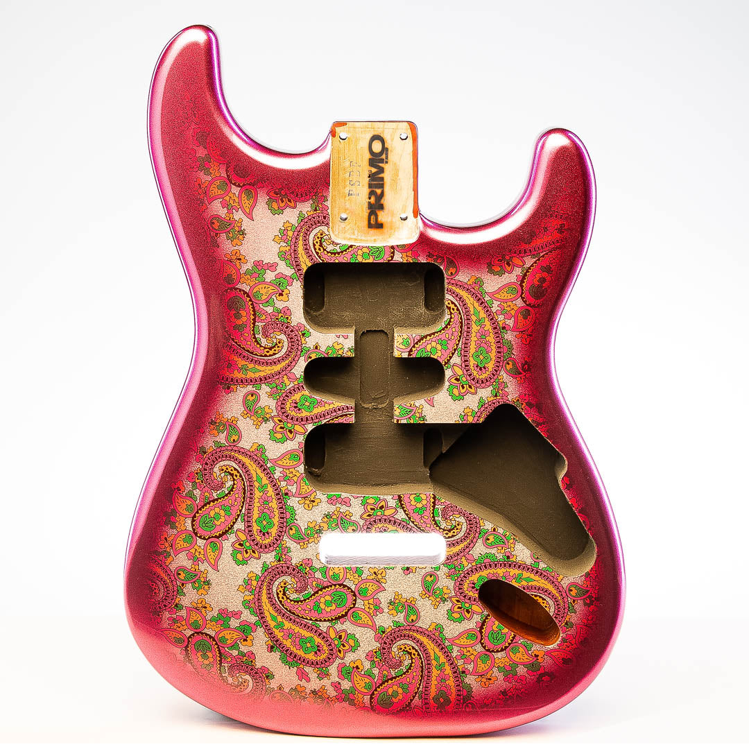 Primo Replacement Strat Body - Pink Paisley