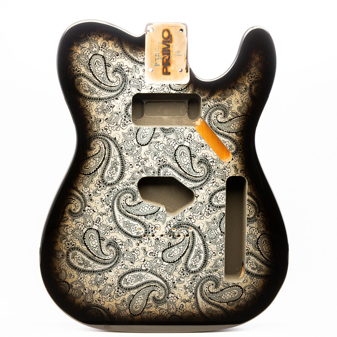 Primo Replacement Tele Body -Black Paisley