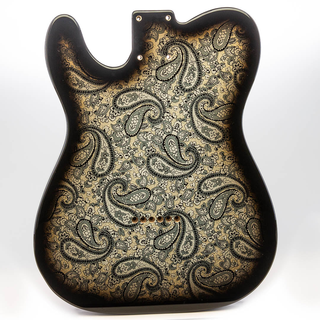 Primo Replacement Tele Body -Black Paisley