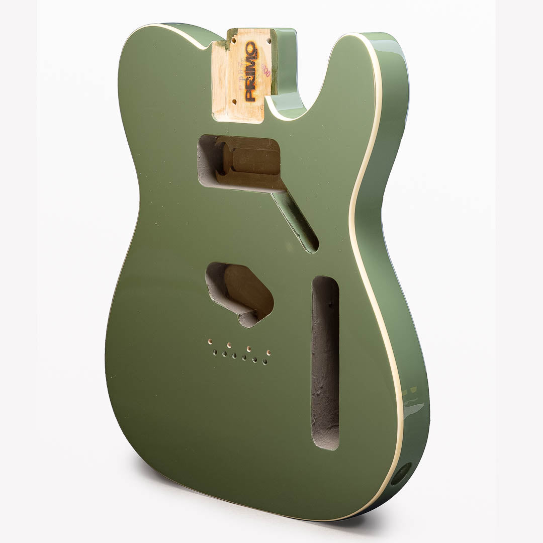 Primo Replacement Tele Body - Burnt Sage w/ Cream Binding