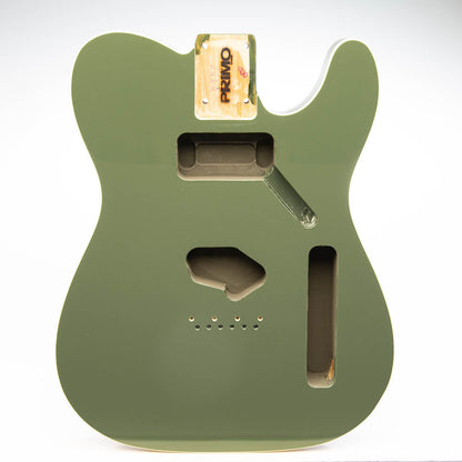 Primo Replacement Tele Body - Burnt Sage w/ Cream Binding