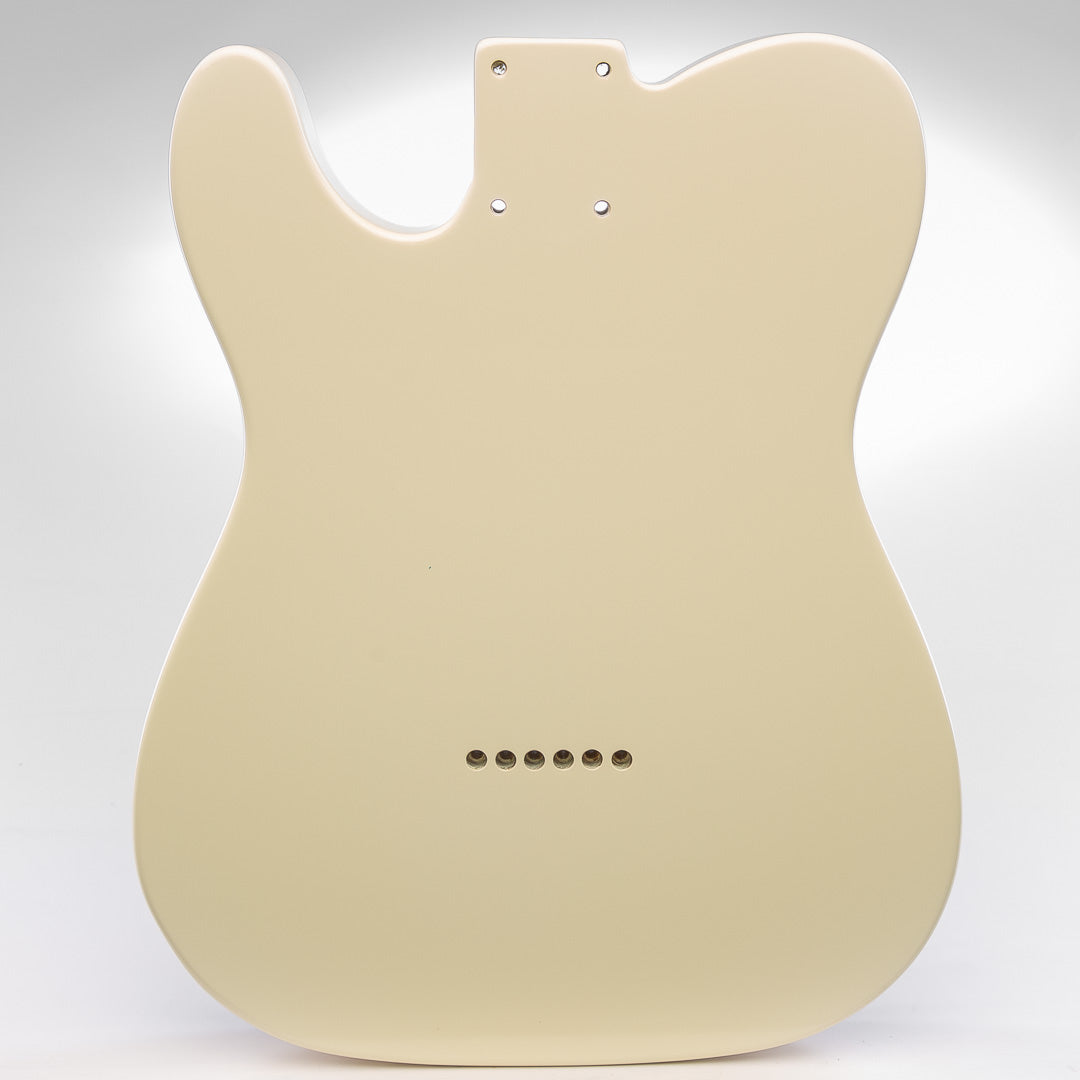 Primo Replacement Tele Body - Alabaster w/ Black Binding