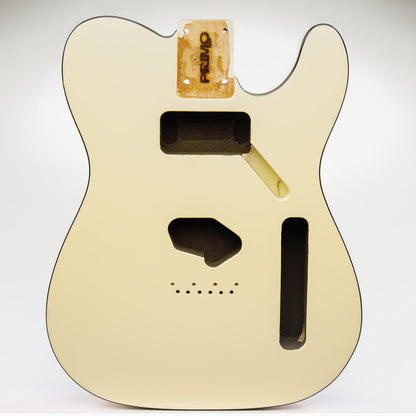 Primo Replacement Tele Body - Alabaster w/ Black Binding