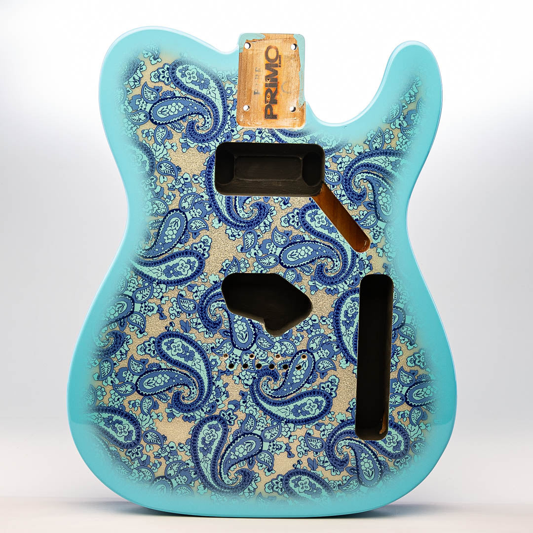 Primo Replacement Tele Body - Blue Paisley