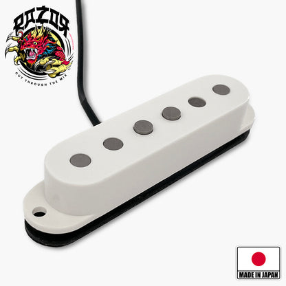 Razor® Hihō Hidden Gem Single-Space Stacked Humbucking Pickup For Stratocaster® - White