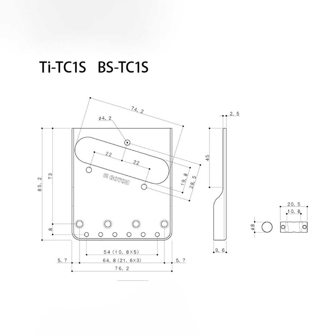 TB-5127-001 Gotoh Nickel Compensated Bridge for Telecaster®