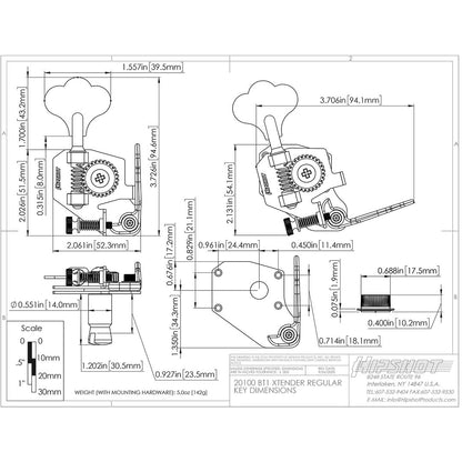 TK-7110-001 Hipshot BT1 Extender Nickel