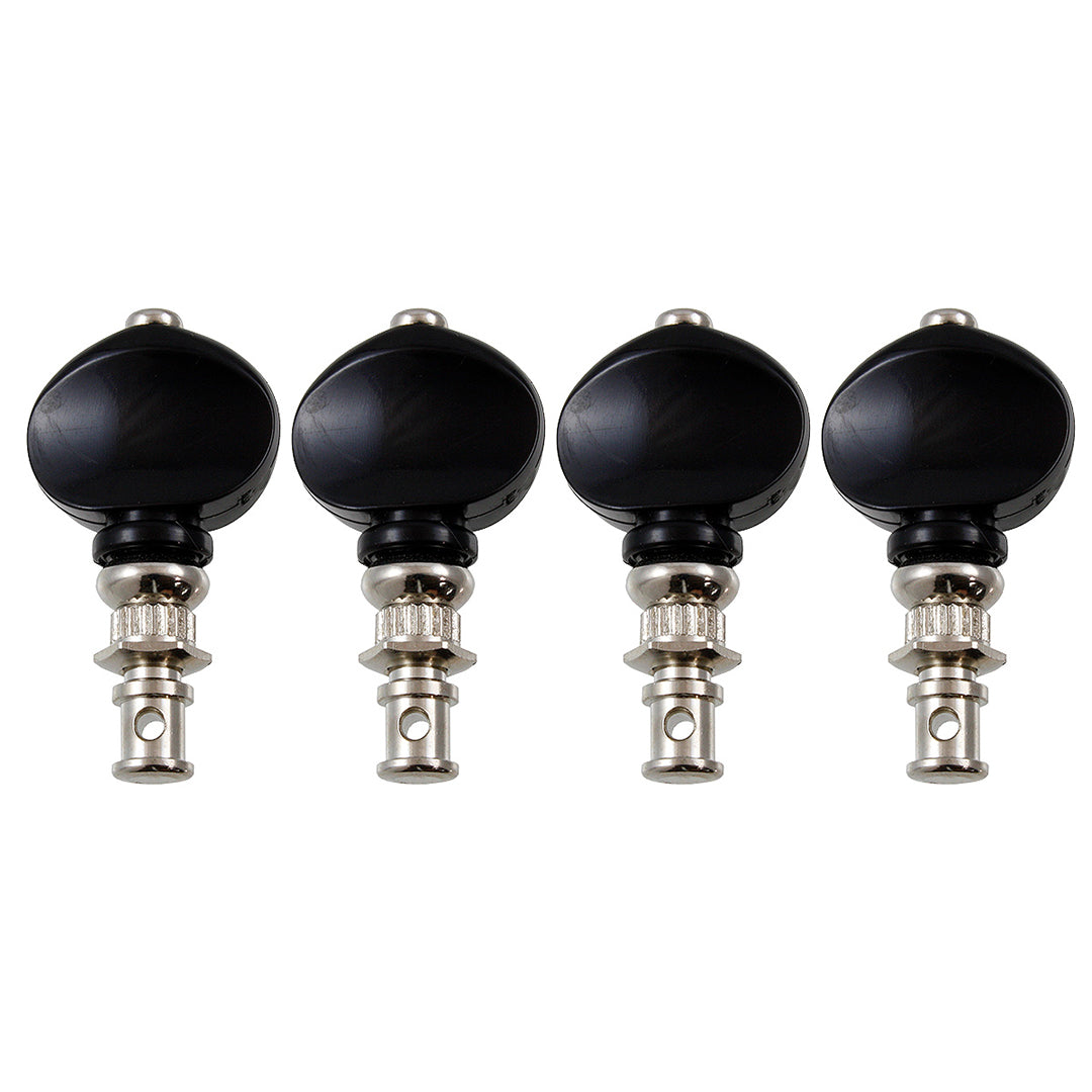 TK-7873-001 - Ukulele Keys Nickel with Black Button - set of 4 pcs