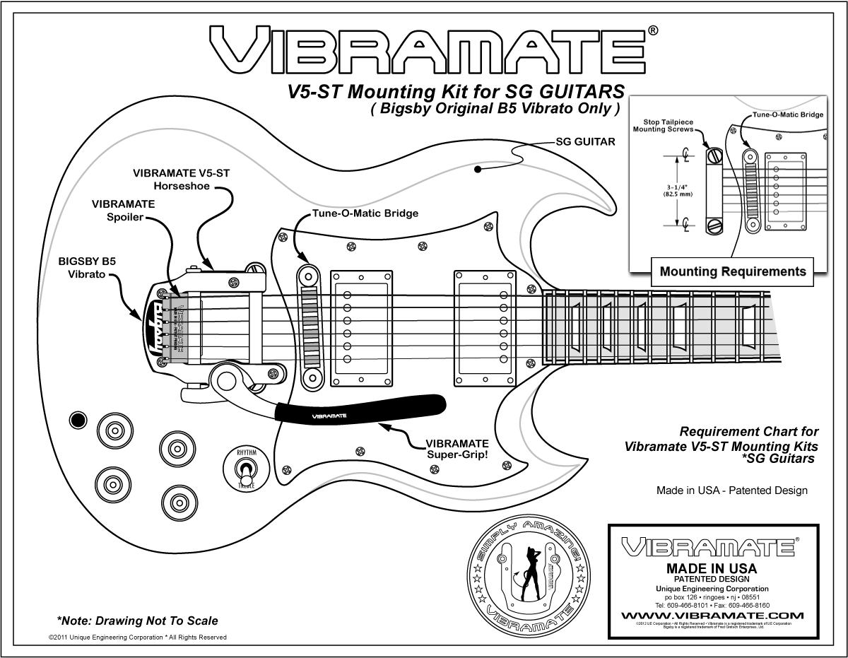 TP-3741 Vibramate® V5-ST for Bigsby® B5 and SG